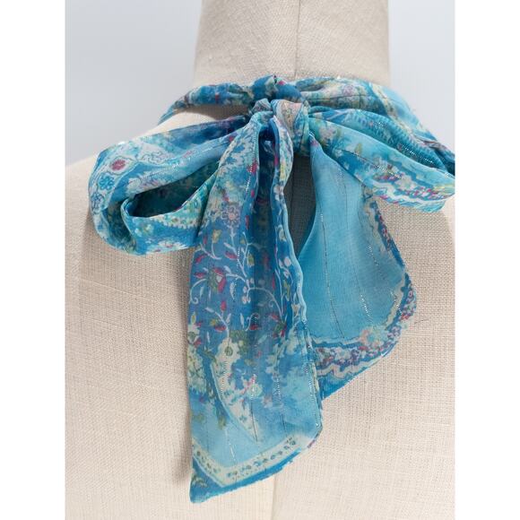 Jordache Babydoll Halter Top Large Festival Paisley Boho Y2K Fairy Forest Mesh - Picture 5 of 10